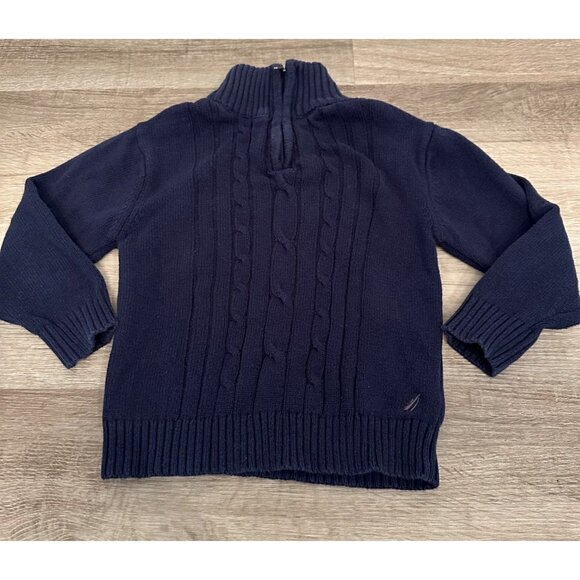 Nautica Navy Blue 3/4 Zip Sweater Size 4 - Picture 1 of 4